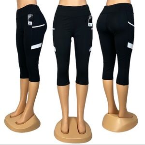 NEW Women’s Capri Yoga Pants High Waist Leggings Gym